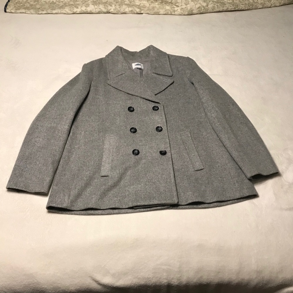 Grey Old Navy Peacoat Like New